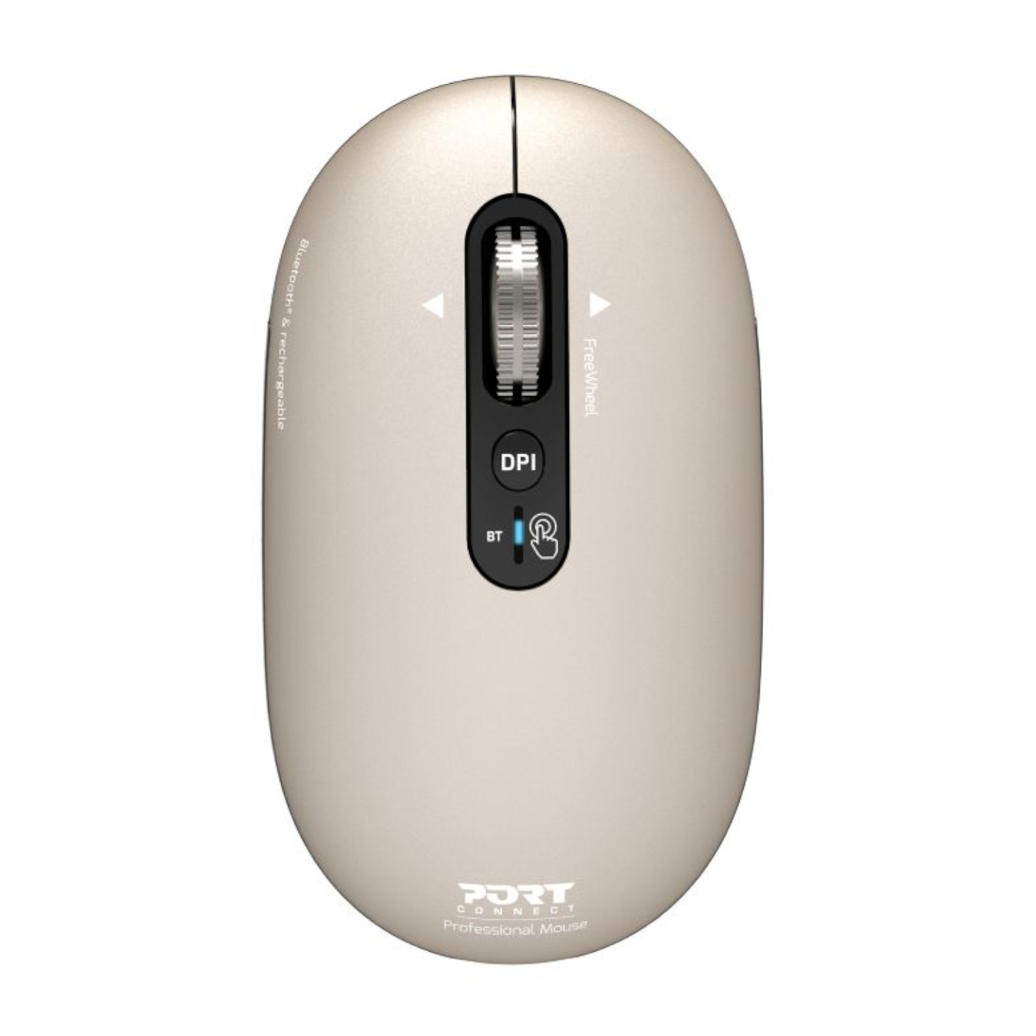 910504_Port-Connect-PURE-MAC-Rechargeable-Wireless-Bluetooth-Mouse-Pearle_wr_01 Port Connect PURE MAC Rechargeable Wireless and Bluetooth Mouse - Pearl - Image 1