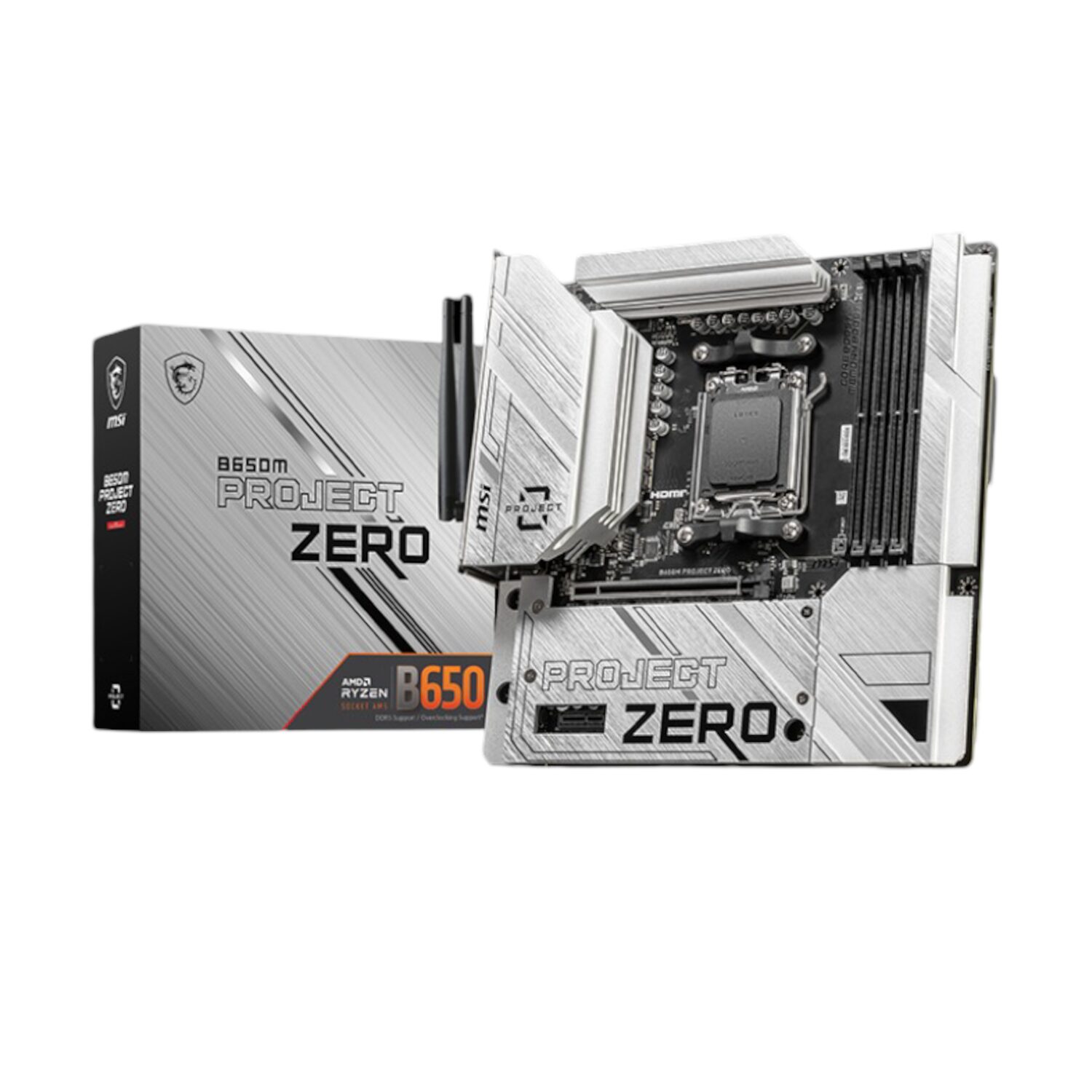 B650M-WR-01 MSI B650M PROJECT ZERO MotherBoard - Image 1