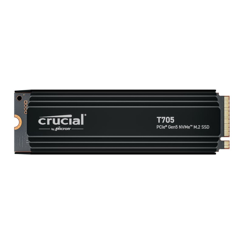 CT4000T705SSD5 Crucial T705 4TB M.2 NVMe Gen5 with Heatsink NAND SSD - Image 1
