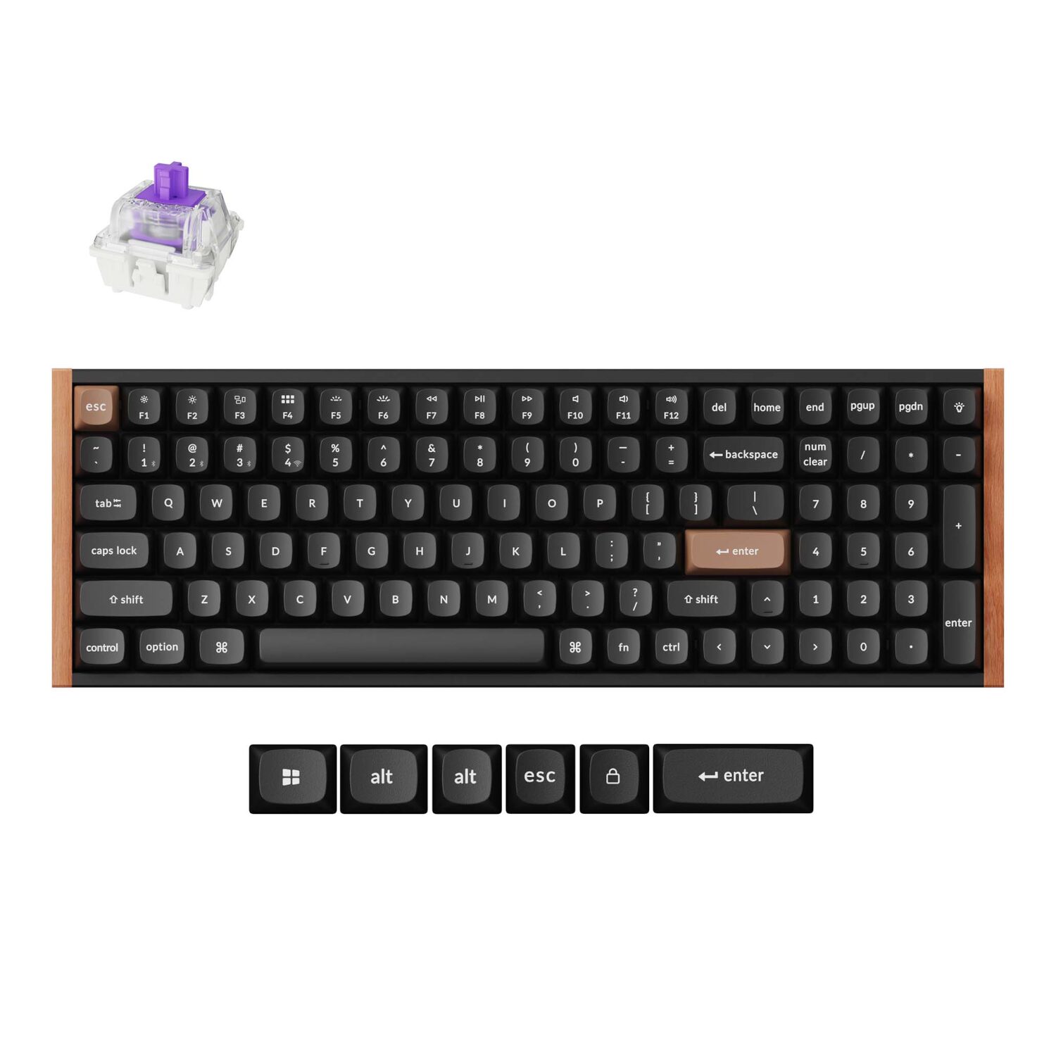 K4-HE-WR-01 Keychron K4 HE Wireless Magnetic Switch Mechanical Keyboard (96% Layout, Gateron Hall Effect Switches) - Image 1