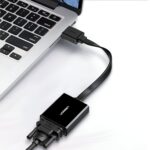 UGREEN HDMI to VGA Adapter, with 3.5mm Audio and Power Port - Black - Image 3