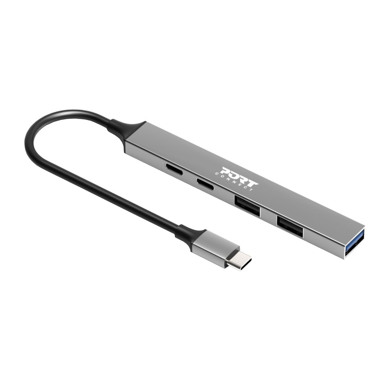 Port USB Type-C Hub 4 x USB + 1 x Charging Port - Image 1