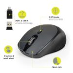 Port Connect Silent 1600DPI 3 Button Wireless Mouse - Black - Image 3
