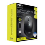 Port Connect Bluetooth Wireless and Rechargeable Executive Mouse - Black - Image 5
