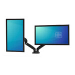PORT Monitor Arm VESA Dual Screen - Black - Image 4