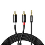 UGREEN AV116 RCA to AUX 3.5mm Audio Cable 1M - Black - Image 2