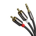 UGREEN AV116 RCA to AUX 3.5mm Audio Cable 1M - Black - Image 3