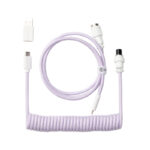 Keychron Coiled Aviator Cable - Light Purple/Straight - Image 2