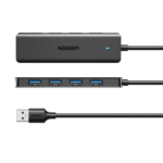 UGREEN 4-in-1 USB 3.0 Hub - High-Speed 5Gbps Data Transfer - Grey - Image 3