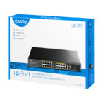Cudy 16-Port Unmanaged PoE+ Switch - Rack Mount - Image 4