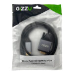 Gizzu Full HD HDMI to VGA Cable (1.8m) - Black - Image 2