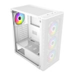 FSP M220 ATX Mid Tower Gaming Chassis - White - Image 4