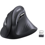 UGREEN Multi-Mode Vertical Mouse Bluetooth and 2.4G Wireless–Black