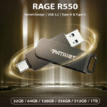 Patriot Rage R550 128GB USB3.2 Swing Type A to Type-C Flash Drive - Image 5