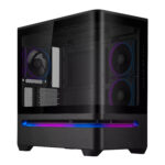 Asus Prime AP202 ARGB Curved Tempered Glass Micro-ATX Chassis – Black - Image 3