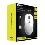 Port Connect Silent 1600DPI 3 Button Wireless Mouse - White - Image 4