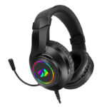 REDRAGON Over-Ear HYLAS Aux (Mic and Headset)|USB (Power Only)
RGB Gaming Headset - Black - Image 2