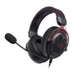 REDRAGON Over-Ear DIOMEDES Honeycomb 3.5mm AUX Gaming Headset - Black - Image 2