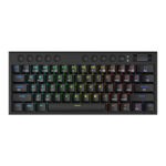 REDRAGON Horus Mini Pro 61Key Wireless Bluetooth Red Switch RGB Low Profile Gaming Mechanical Keyboard - Black