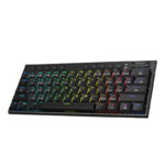 REDRAGON Horus Mini Pro 61Key Wireless Bluetooth Red Switch RGB Low Profile Gaming Mechanical Keyboard - Black - Image 2