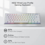Redragon K632 HORUS Mini 60% RGB Wired Gaming Keyboard – White - Image 3