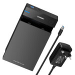 UGREEN 3.5" SATA Hard Drive USB 3.0 Enclosure 5Gbps – Black