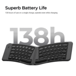 Keychron B11 Pro Ultra-Slim Wireless Foldable Keyboard Alice Layout - Space Gray