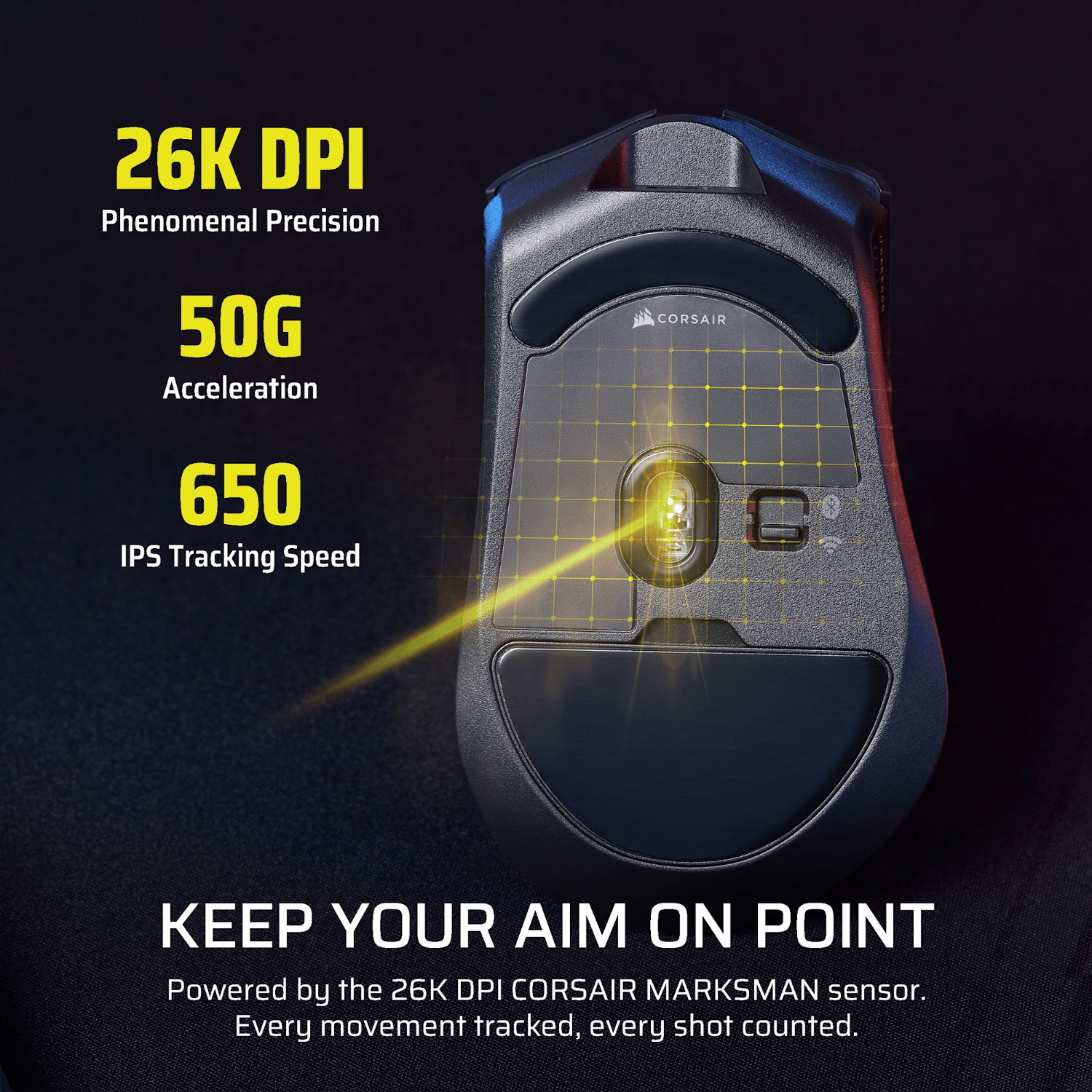Corsair HARPOON v2 26000 DPI Wireless Gaming Mouse