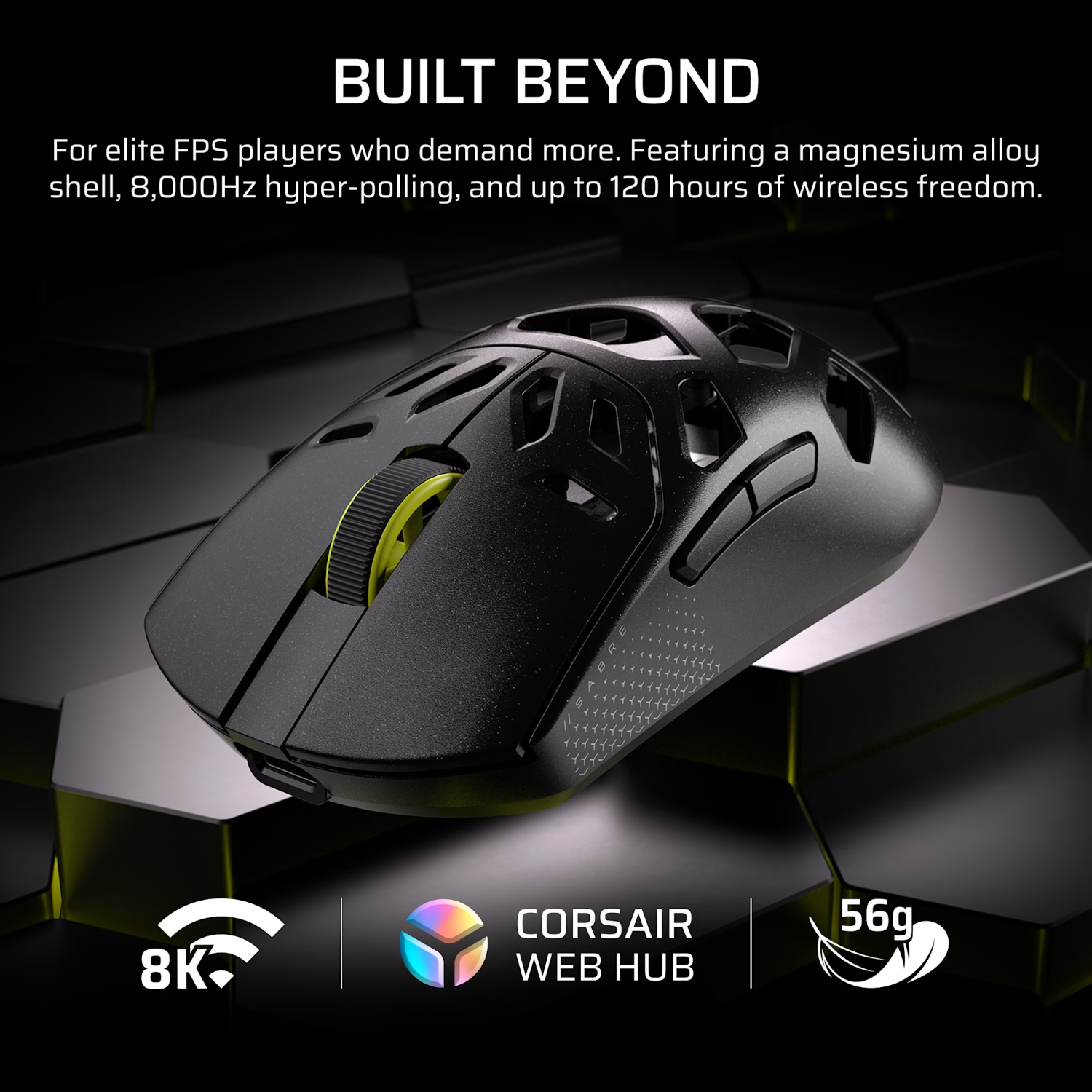 Corsair SABRE v2 PRO WIRELESS MAGNESIUM ALLOY 33000 DPI Gaming Mouse – Black