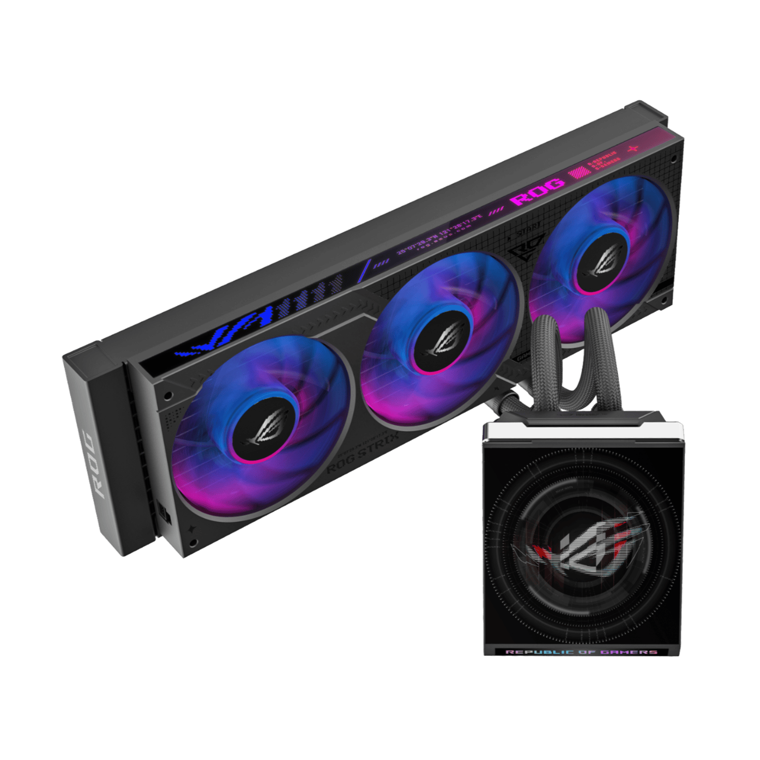 ASUS ROG Strix SLC IV 360 ARGB LCD Liquid CPU Cooler - Black - Image 1