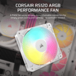 Corsair RS120 ARGB 120mm PWM Fan - White