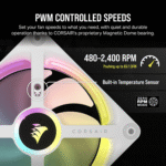 Corsair iCUE LINK QX120 RGB 120mm PWM PC Fan Expansion Kit - White