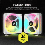 Corsair iCUE LINK QX120 RGB 120mm PWM PC Fan Expansion Kit - White