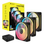 Corsair iCUE LINK LX120-R RGB 120mm PWM Reverse Fans Starter Kit 3-Pack