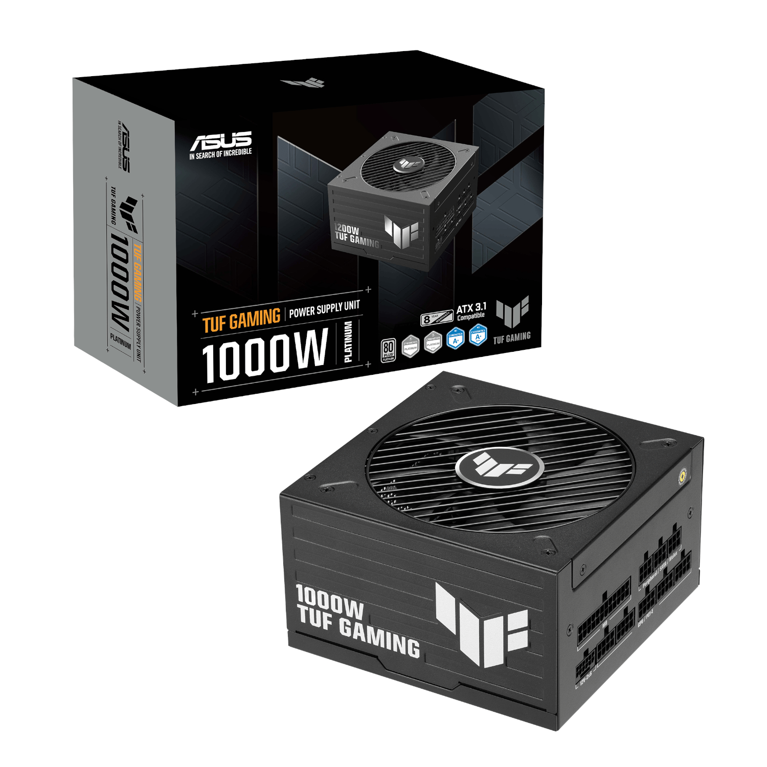 ASUS TUF Gaming 1000W 80 PLUS Platinum ATX 3.1 Modular Power Supply
