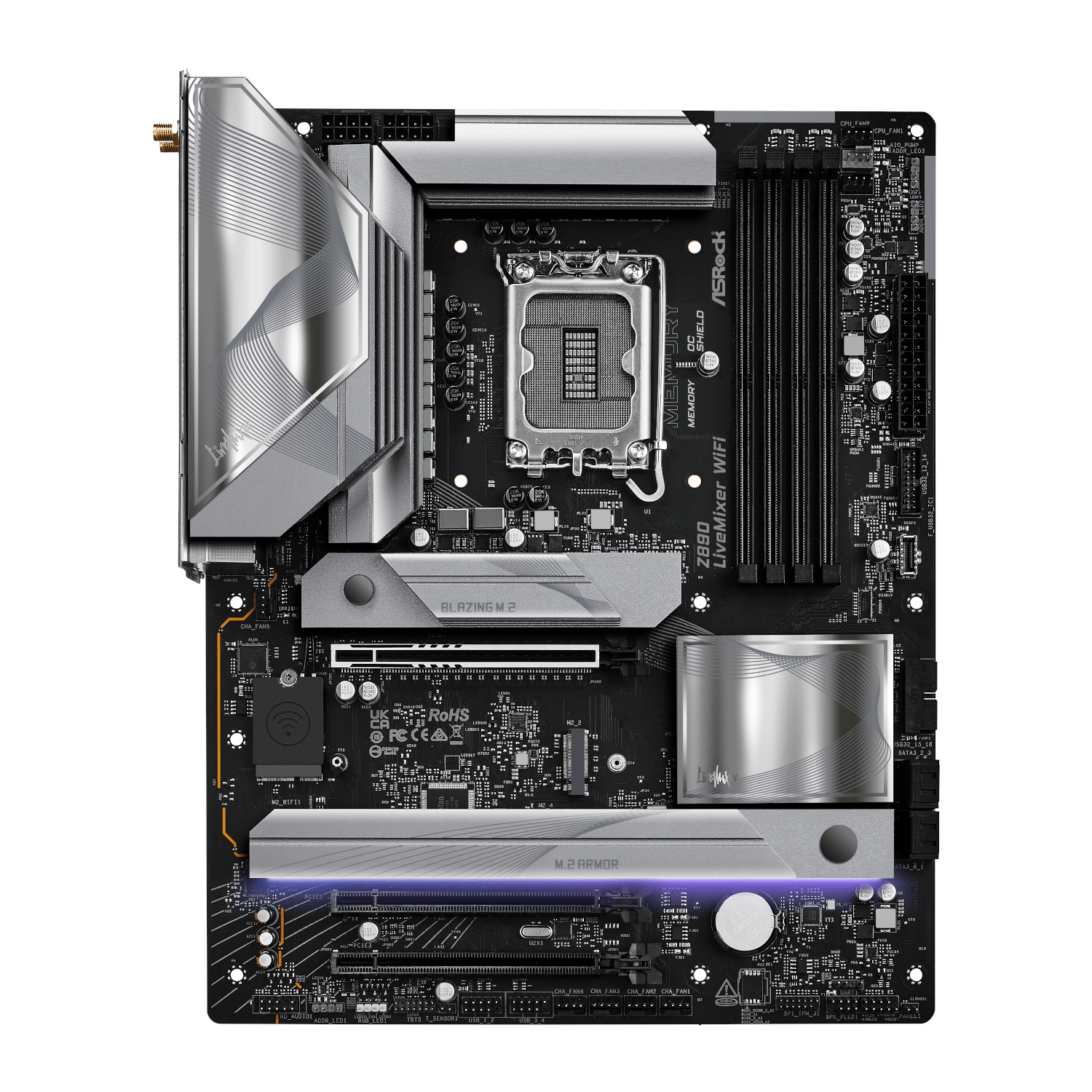 ASRock Z890 LiveMixer Wi-Fi Intel LGA 1851 ATX Gaming Motherboard